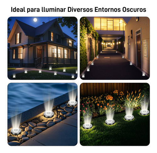 Luces Solares Para Jardín 16 Leds Impermeables Ip65
