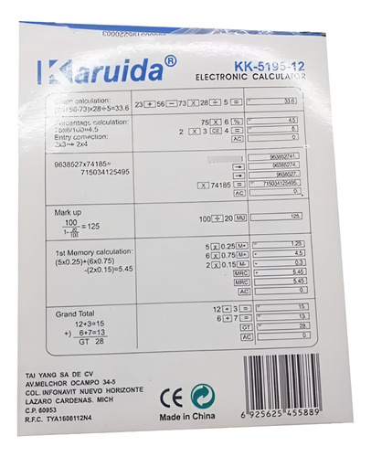 Calculadora Pila Y Solar Grande, 8 Digitos