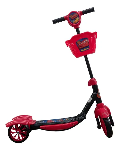 Scooter Con Luz Disney Cars Patin Del Diablo Niño 3 Ruedas Color Rojo