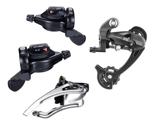 Kit Cambios Mtb 9 Velocidades Microshift Ts71 Para Triplato