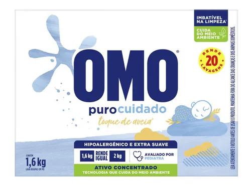 Sabão em Pó Omo Puro Cuidado 1.6kg