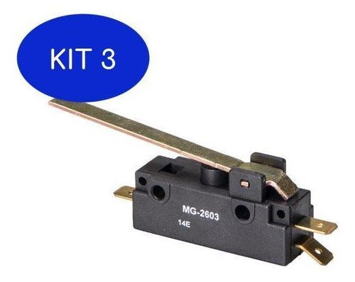 Kit 3 Micro Inter 20a Com Haste Longa Mg-2603