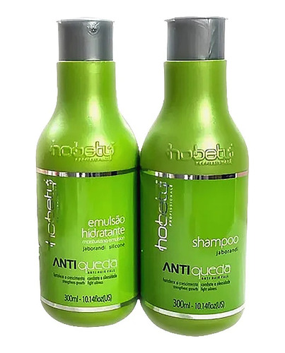 Kit Tratamento Anti Queda Shampoo 300ml Emulsão 300ml Hobety