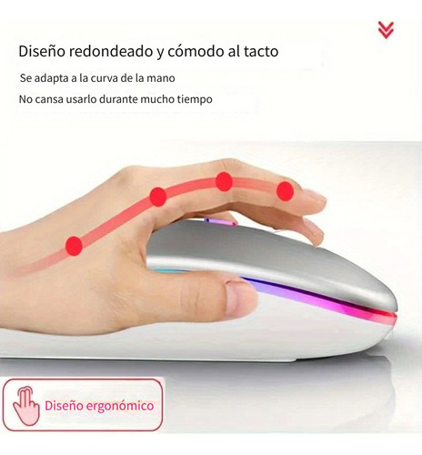 Ratón Inalámbrico Para Computadora Windows Bluetooth Dip, 2 Color Negro/rosa