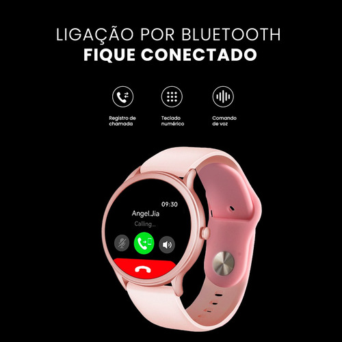 Smartwatch Haiz My Watch S Life 44mm Ip68 Hz-v230d Cor Da Caixa Rosa