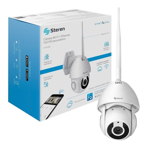 Imagen 3 de 3 de Cámara de seguridad Steren CCTV-235 Smart Home con resolución de 2MP visión nocturna incluida blanca