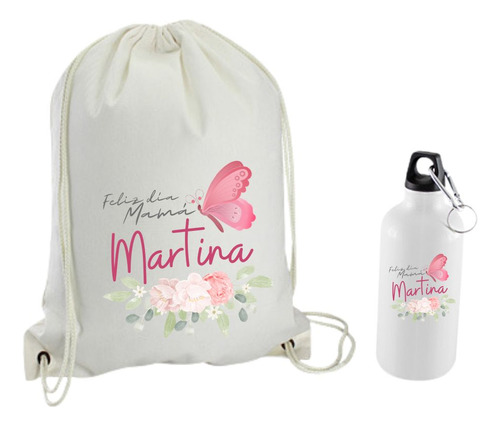 Mochila + Botella Personalizada Día De La Mama