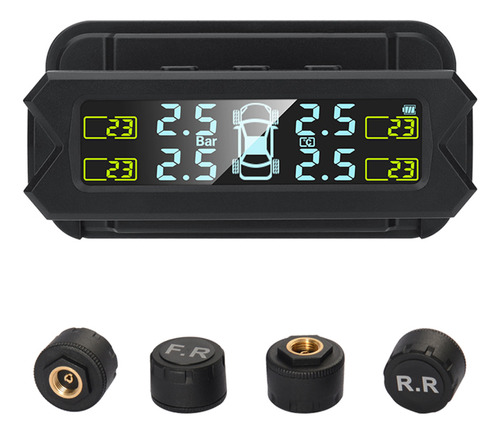 Sistema Monitoreo Presión Neumáticos, Solar Inalámbrico Tpms