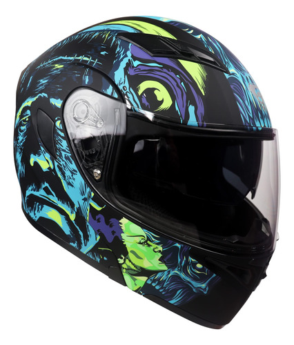 Kypara - Casco Modular De Doble Visera Para Motocicleta Con