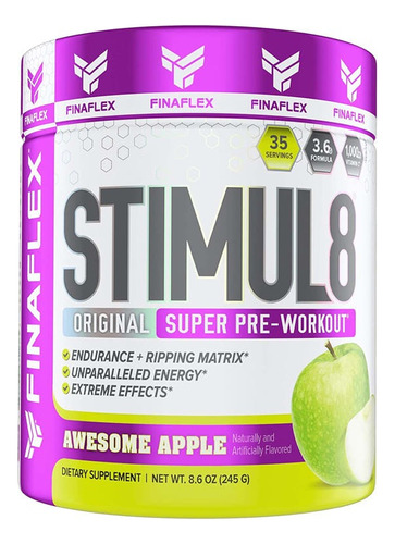 Pre Entreno Finaflex Stimul8 Estimulante 35 Serv Todo Sabor Sabor Apple