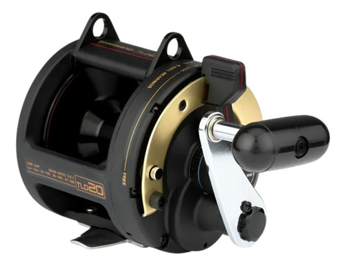 Carrete Shimano Tld 20 A-rb Para Trolling Color Negro Lado De La Manija Derecho