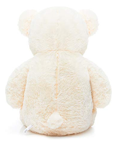 Oso De Peluche Afelpado 47 Pulgadas Relleno Algodon Blanco