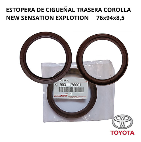 Estopera De Cigueñal Trasera Corolla (03-14) Celica (00-06)