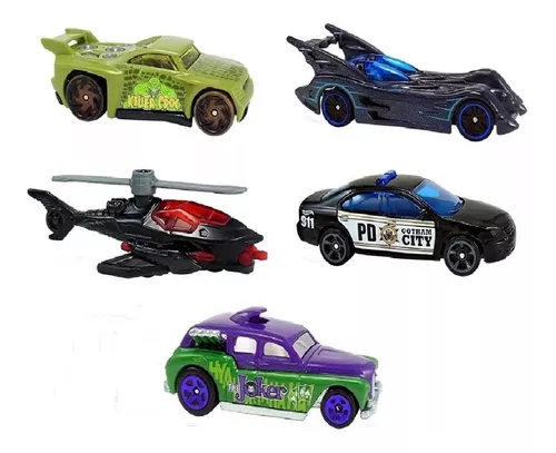 Pack 5 Carrinhos Hot Wheels Batman - Mattel