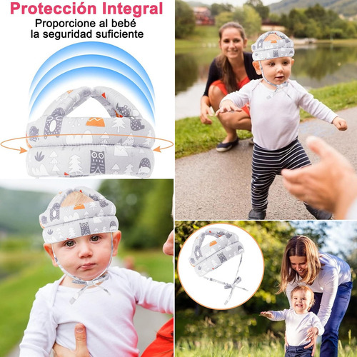 Protector De Cabeza Transpirable Ajustable Para Bebés,