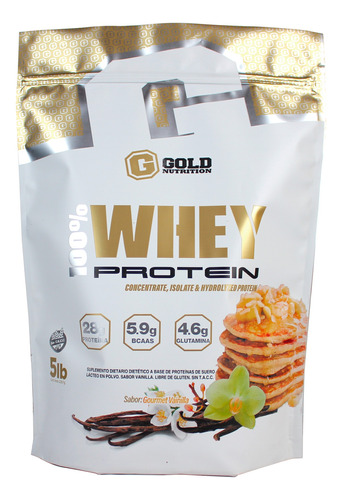 Whey Protein 100% 5lbs Gold Nutrition Proteína Bcaa 0% Grasa