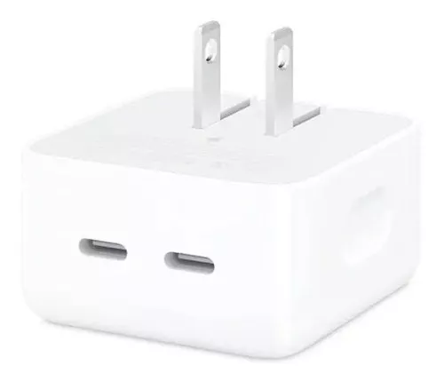 Cubo Carga Rápida Tipo C Compatible iPhone 35w Doble Cable