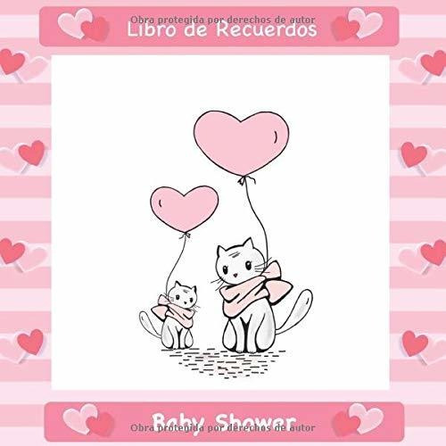 Baby Shower: Mi Libro De Visitas I Gatos Rosados I Para 50 P