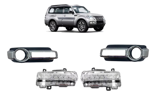 Par Daylight Com Moldura Pajero Full 15 16 17 18 19 20 2021