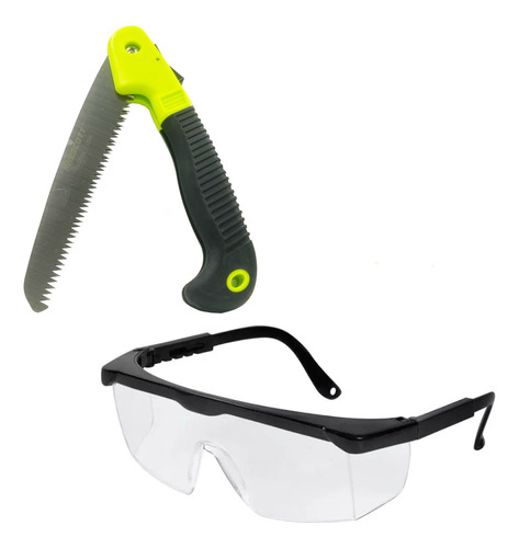 Kit Serrucho Plegable + Lentes Seguridad Trabajo Seguro 