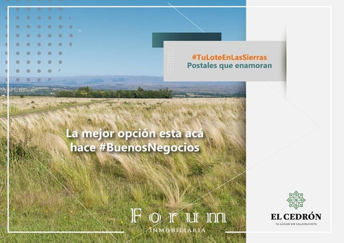Lote Calamuchita Vista A Las Sierras Chicas Y Grandes
