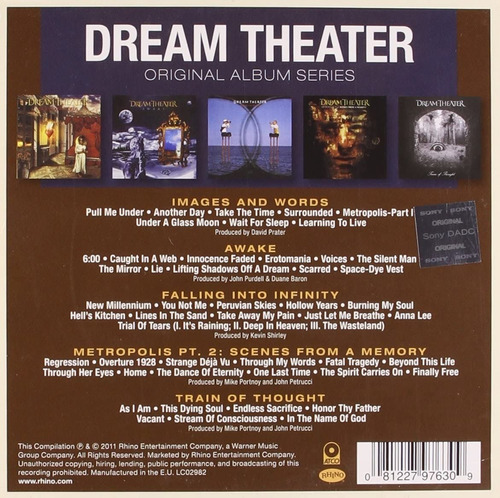 Dream Theater Original Albums 5cd Nuevo Sellado Musicovinyl