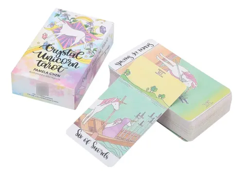 Crystal Unicorn Tarot – Baraja De 78 Cartas Con Temática De Unicornio, Sistema Rider-Waite, Bordes Rosas Y Guía En Inglés, Ideal Para Principiantes Y Coleccionistas