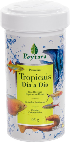 Raçao Poytara Tropicais Dia A Dia 95g Peixes  Aquario