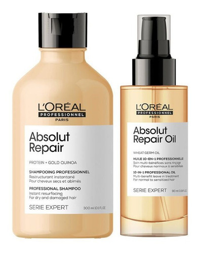 Pack Loreal Pro Absolut Repair Shampoo + Serum