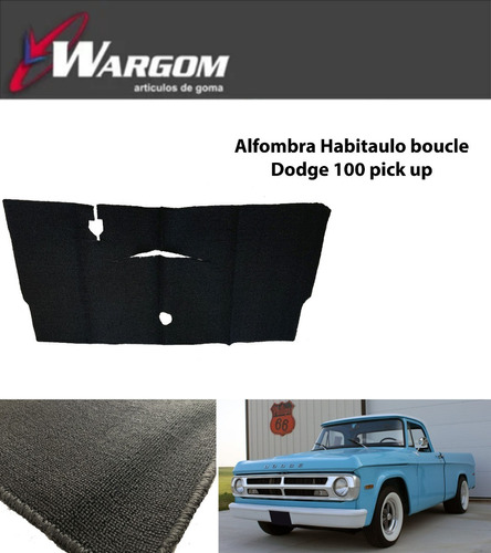 Alfombra Habitaculo Boucle Dodge 100 Pick/up Color Negro