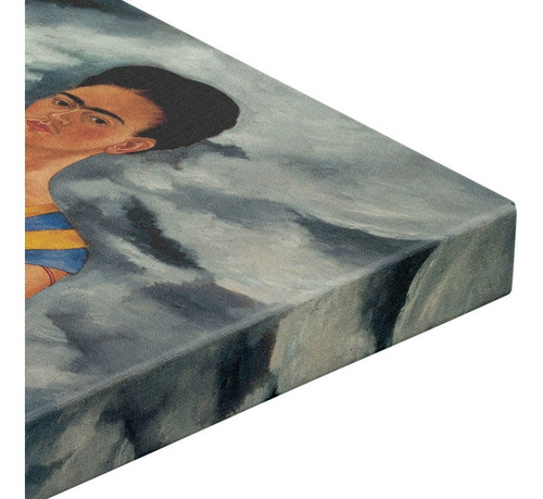 Cuadro Las Dos Fridas - Frida Kahlo 120x120 Multicolor Bastidor De Madera