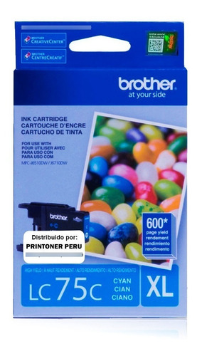 Imagen 1 de 5 de Tinta Brother Lc-75 Cyan