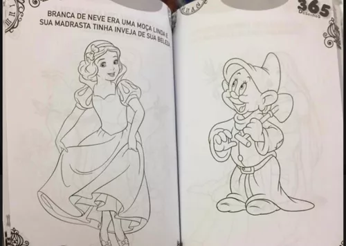Livro - 365 Desenhos Para Colorir Disney Princesas e Fadas em
