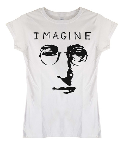 Polera Mujer John Lennon Imagine Stencil Rock Abominatron