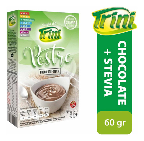 Postre De Chocolate + Stevia Trini Sin Tacc X 60grs