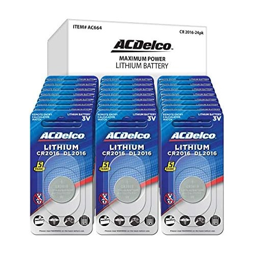 Acdelco Cr2025 Batería De Botón De Litio De 3 V, Pila...