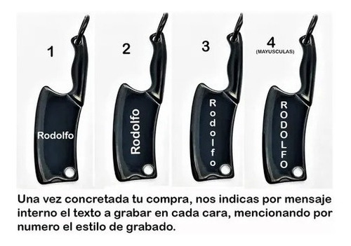 Imagen 4 de 8 de Dije Hacha Chef Cocinero Grabado Láser Personalizado M1009