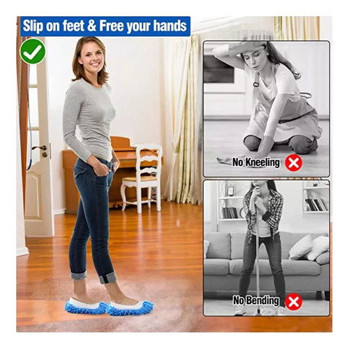 12 Fundas De Pantuflas Multiusos Para Fregar El Suelo