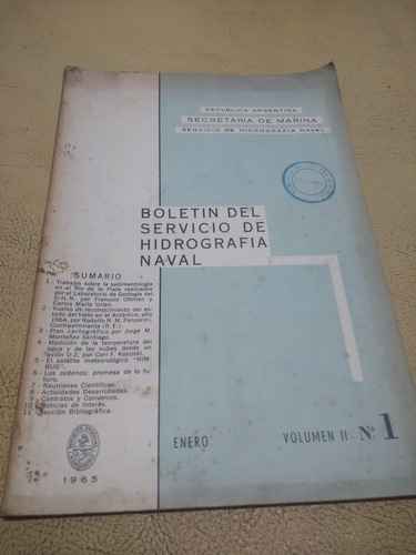 Boletin Del Servicio De Hidrografia Naval Enero 1965