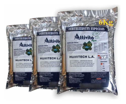 Fertilizante Humitech L.a. Leonardita 6kg Humicos E Fulvicos