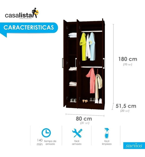 Imagen 3 de 8 de Clóset 3 Puertas Casa Lista® Sueños