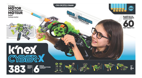 Juguete De Construcción K'nex Cyber-x C10 Crypto Crank Con M