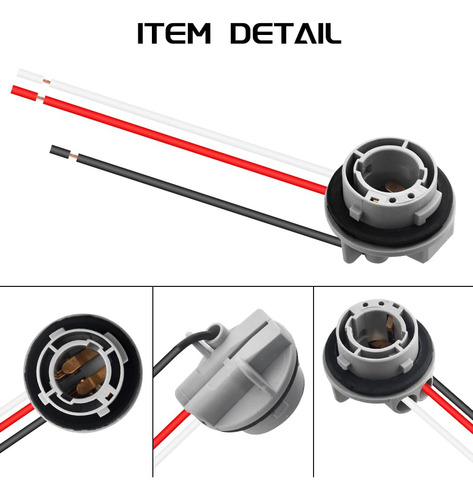 6 Pcs 1157 Bay15d Lámpara Socket Señal Giro Bombilla Enchufe