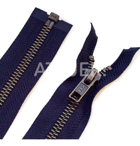 Imagen 3 de 4 de Cierres Ykk Metal Empavonado Desmontable Cad 5 Automát 60cm