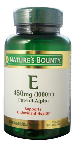 Nature's Bounty Vitamin E 1000 Iu Softgels Pure Dl Alfa 60 G