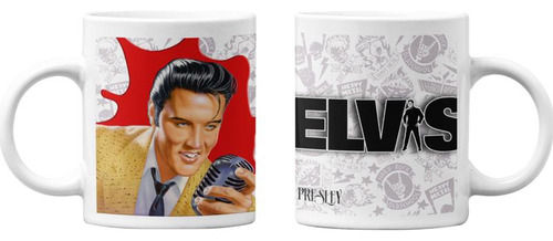 Tazones Tazas Blancas Elvis Presley Rock Musica