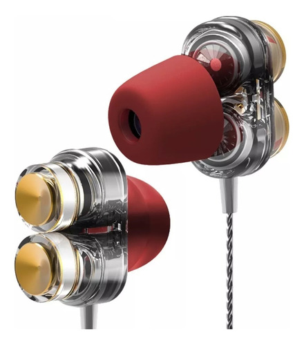 Audifonos Qkz Kd7 Dual Driver , Con Microfono