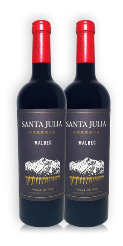 Vino Santa Julia Reserva Malbec Kit X2u 750ml Mendoza