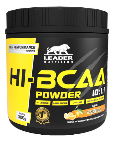 Bcaa 10:1:1 Powder (300g) - Leader Nutrition Sabor Tangerina