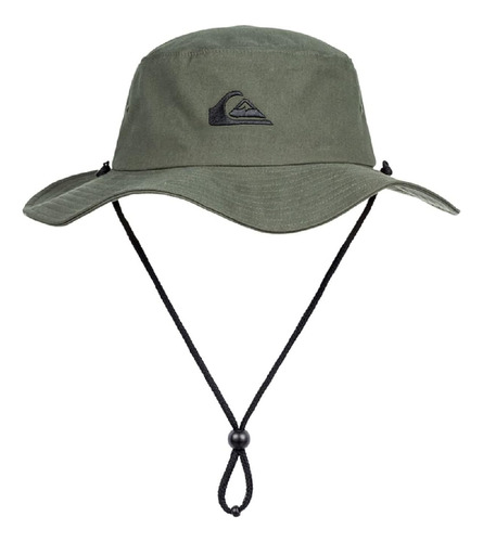 Sombrero Quiksilver, 100% Algodón, Verde Oscuro, Talle Xxl